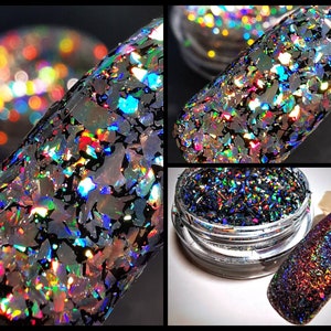 Holographic Galaxy Holo Flakes Rainbow Laser Flakes Pigments Manicure Nail Art